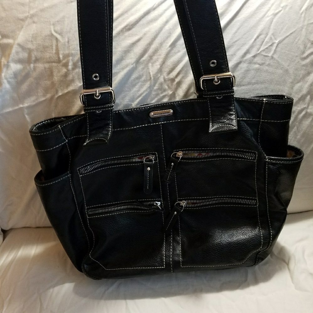 Black Franco Sarto Tote-Shoulder Bag